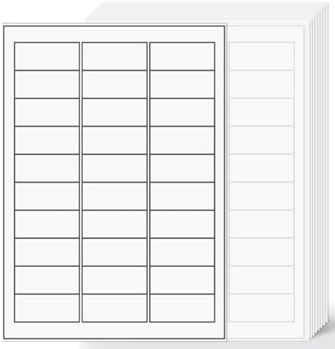 1" x2-5/8 Shipping Address Labels, Blank Mailing Labels, 30-UP White Self-Adhesive Name Tag Stickers for Inkjet and Laser Printer [500 Sheet 15000 Labels] by NefLaca