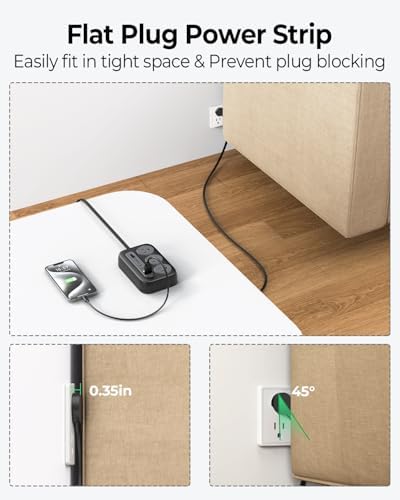 ORICO Surge Protector Power Strip, Multiple Outlets Extension Cord - Image 3