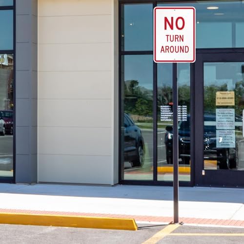SmartSign "No Turn Around" Sign | 18" x 24" 3M High Intensity Grade Reflective Aluminum - Image 6