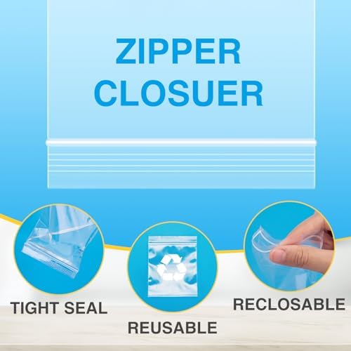 1200Pcs 3" x 3" Clear Plastic Zip Bags, 2 Mil - Image 4