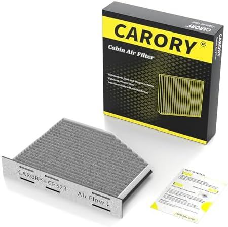 CARORY Cabin Air Filter w/Activated Carbon for VW Jetta 2005-2019, Tiguan 2008-2018, Passat 2005-2018, Golf 2010-2014, Beetle 2011-2019, for Audi A3 2004-2015, Q3 2012-2018, Fits OE# 1K0819644, CF373 by Carory