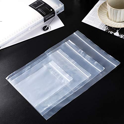 Zonon 100 Pcs Clear Reclosable Zipper Storage Bags Resealable Poly Bag, M - Image 4