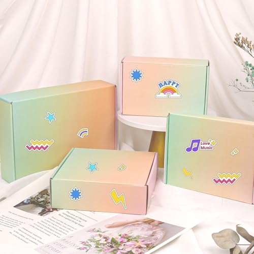 30 Pack 6x6x2 Small Shipping Boxes, Colorful Cardboard Boxes for Packaging Small Business - Image 5