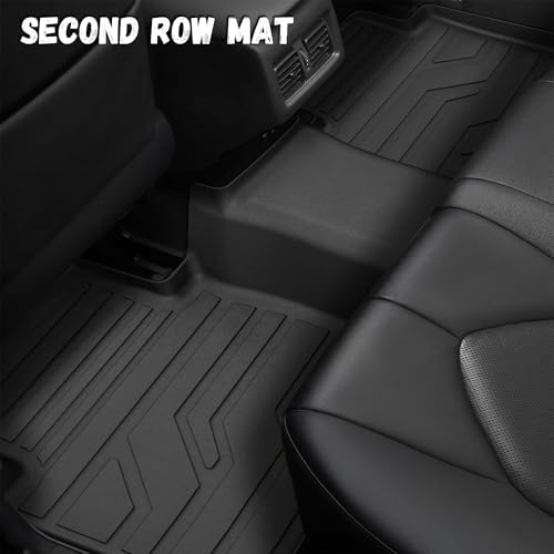PARTZER Floor Mats for Toyota Camry 2018-2024 FWD Only (Not Fit Hybrid or AWD), Custom Fit All-Weather TPE Floor Liners, Front & 2nd Row & Cargo Liner for Camry Car Accessories - Image 5