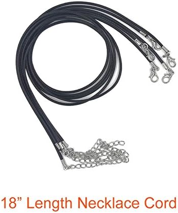Paxcoo 50Pcs 18" Black Waxed Necklace Cord for Jewelry Making - Image 3
