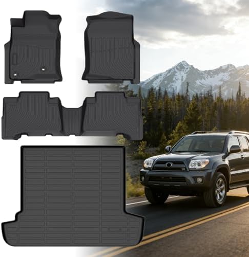 Floor Mats for Toyota 4Runner 2003-2009,4th gen 4runner TPE Floor Mats by Vehiwell