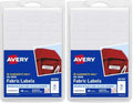 Avery No-Iron Fabric Labels, Assorted Shapes and Sizes, Washer and Dryer-Safe Waterproof Labels, Non-Printable, 45 Count (40700), (Pack of 2) by Avery