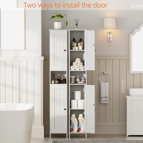 Homleke Tall Bathroom Storage Cabinet with 2 Doors, Slim Bathroom Cabinet - Image 6