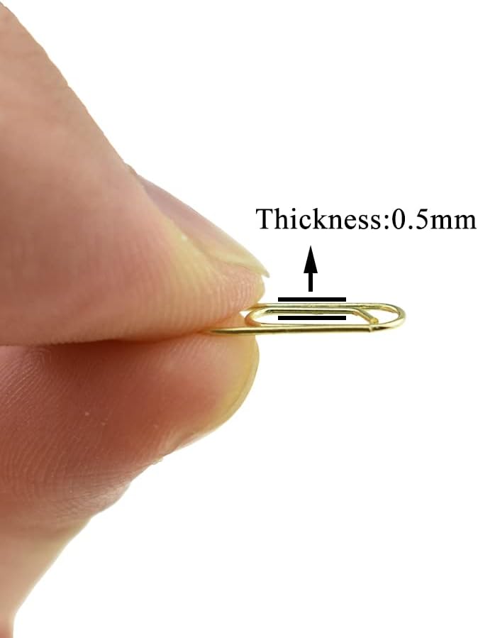HAHIYO Paper Clips Sturdy 0.59 inches Length 50 Pack Mini Paperclips Heavy Duty - Image 3