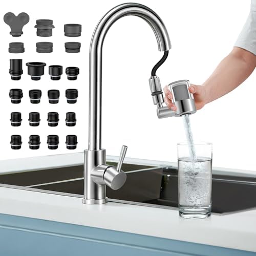 CECEFIN 720 Swivel Sink Faucet Water Filter NSF/ANSI/CAN 372, 22pcs Adapter by CECEFIN