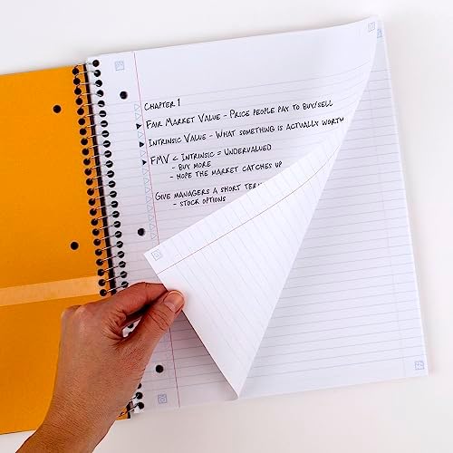 Five Star Spiral Notebook Plus Study App, 1 Subject, College Ruled Paper, 100 Sheets, 8-1/2" x 11", Fire Red (72053) - Image 3