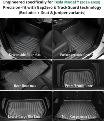SUPER LINER Floor Mats & Cargo Liners for 2021-2024 Tesla Model Y 5-Seat - Image 2