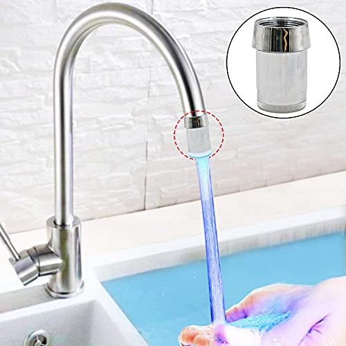 3-Color LED Water Faucet Temperature Sensor - Fancy Gradient Thermal Detector Color Changing Faucet by Varied Water Temperature, Utility Sink Tap Replacement Part for Kitchen, Bathroom - Image 5
