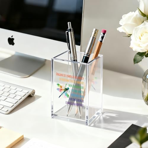 Dragonflies Symbolize Our Ability Pen Holder Makeup Brushes Organizer - Image 3