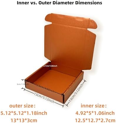 50 Pack 5.1x5.1x1.2 in Copper Shipping Boxes - Image 2