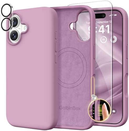 GolbinBox Magnetic for iPhone 17 Case, Silicone Cover, Roland Purple by GolbinBox