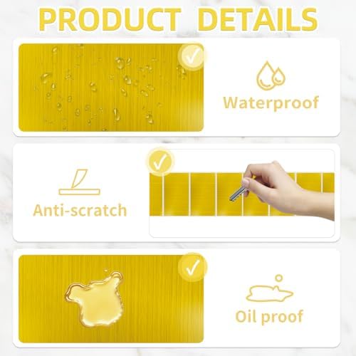 2''x1'' Holographic Direct Thermal Barcode Labels,Self-Adhesive Thermal Printer Stickers for Address Design DIY Logo Business（Brushed Gold） - Image 3