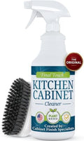 Kitchen Cabinet Cleaner and Degreaser - Plant Based Grease Remover for Wood, Painted and White Cabinets - Cleans, Restores, Protects Finishes, Streak Free, 32oz with Scrub Brush by Final Touch by Unknown