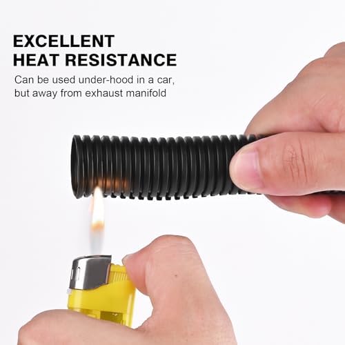 25FT - 1/4 Inch Split Wire Loom with Installation Tool - Black - Image 5