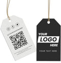 100 Pcs Personalized Hang Tags for Business - Custom Tags with Logo & Text - Customized HangTags for Handmade Items Wedding Business Use Clothing Tag Price Tag Jewelry Labels by Cusmiz