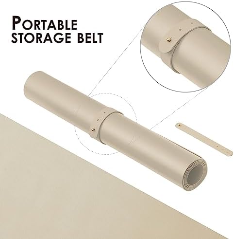 HOMIEAZICOZI Leather Desk Mat - Non-Slip PU Pad for Office and Home Organization Accessories Ideal Large Mouse Mats on Top of Desks (Champagne Gold,36''x 17'') (DPD-CG-L) - Image 3
