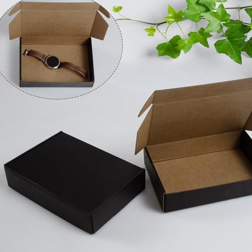 9x6x2 Inches Shipping Boxes Pack of 25, Black Corrugated Cardboard Boxes for Small Bussiness, Packing and Mailing - Image 6