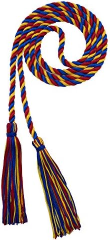 Tassel Depot Graduation Honor Cord - Royal/Red/Gold - Every School Color Available - Made In Usa by TasselDepot