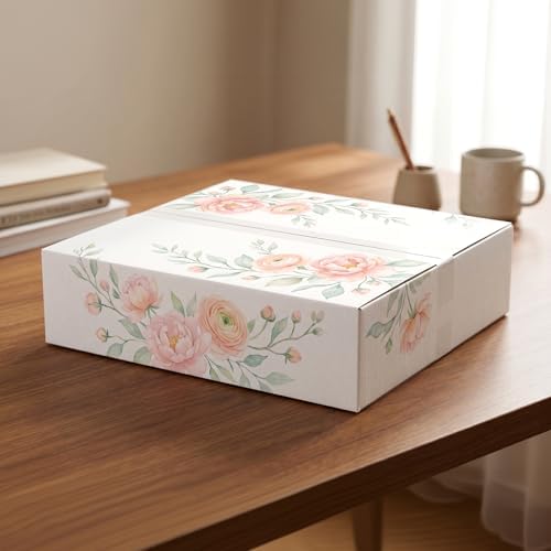 CRUGLA 12x12x3 Shipping Boxes 25 Pack, White Corrugated Cardboard Boxes with Side-Lock and Pre-Applied Double-Sided Tape, Easy Assemble Packing Mailer Boxes for Small Business Shipping - Image 5