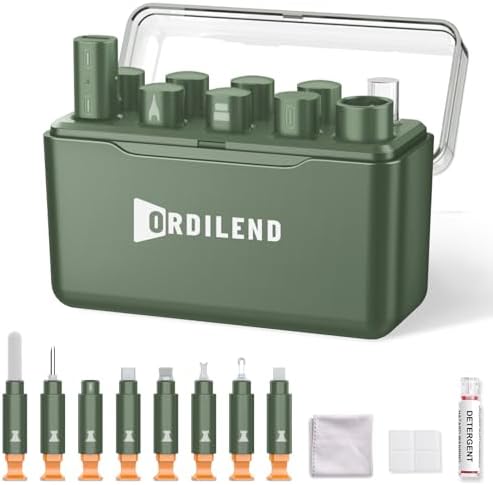 iPhone Cleaning Kit for Charging Port Cleaner AirPod Phone, Army Green by Ordilend