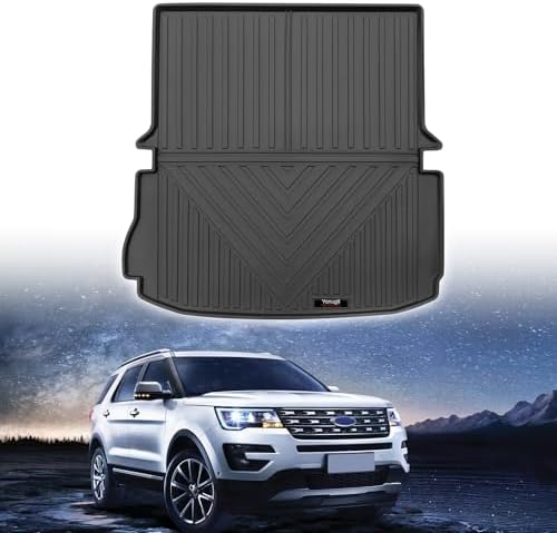 Custom for 2011-2019 Ford Explorer Cargo Mats Trunk Liner with 3rd Rear Seat Backrest Mat All Weather TPE Protection Mat Accessories (for 2011-2019 Ford Explorer) by Yonugli