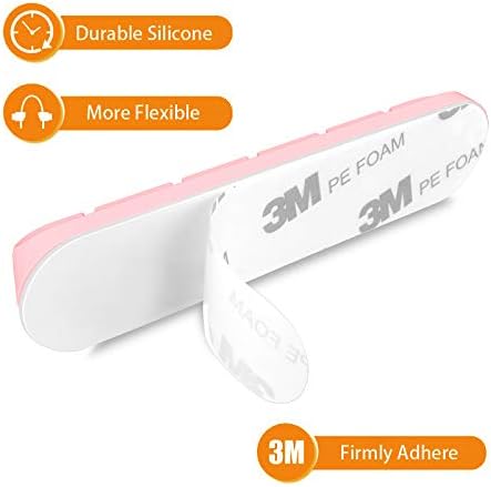 TviewSmart Cord Organizer for Desk, 5 Pack Cord Holders, Cable Clips, Pink - Image 4