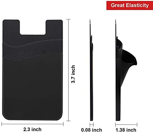 Senose Phone Card Holder, Phone Wallet Stick On Double Cellphone Pocket - Image 5