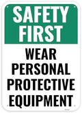 1PC Safety Sign, 14 x 10 Inches - Aluminum - Safety Decorations Posters For Workplace - Wear Personal Protective Equipment by Venicor