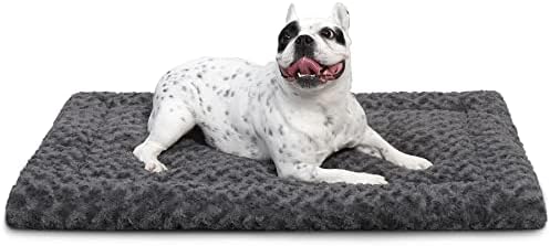 Exsnugy Washable Dog Bed Mat Medium Size Fluffy Pet Crate Pad 30x19 by Exsnugypetproducts