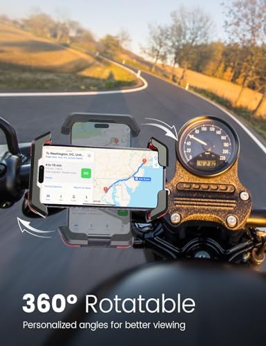 Pnitri 2026 New Upgraded Bike Phone Holder Handlebar - 1S Quick Install, Motorcycle Phone Mount, Bicycle Phone Holder fit Large Phone Case for iPhone Samsung, Dirt Scooter Mini Bike Accessories - Image 6