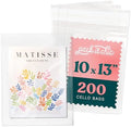 10x13 Self Sealing Cellophane Bags (200 Pack) - Resealable Adhesive by PackItChic