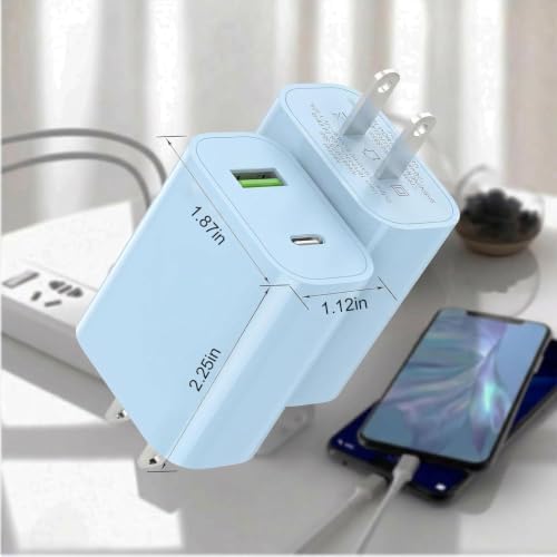 2 Pack USB C Charger Block, Dual Port Type C Wall Charger Fast Charging - Image 6