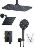 KOJOX Matte Black Dual Shower System 11" Rain + 6" Wall & 6-Mode Handheld by KOJOXSANITARY