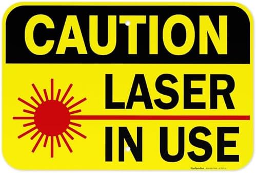 Laser in Use Sign, Caution Sign, by SigoSigns