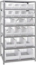 QUANTUM STORAGE SYSTEMS 2475-20-MIXCL Solid Heavy Duty 7 Shelves 75" H x 36" W x 24" D with 20 Clear Bins Multi-Sizes by QuantumStorageSystems