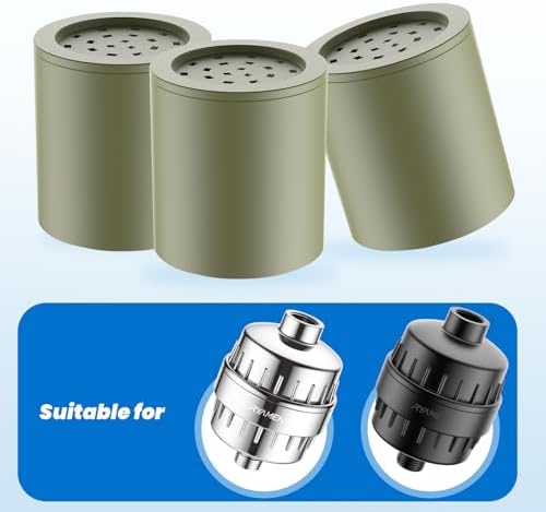 Ryamen Heavy Duty Shower Filter, Shower Water Filter, 99% REMOVAL Shower Head Filter for Hard Water, Heavy Metals, Chlorine (Shower Filters, Green) - Image 2