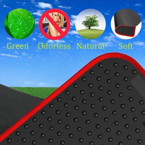 Car Floor Mats Custom Fit for Mini Countryman F60 2017-2024 Black Red Rubber All Weather Protection Auto Floor Liners Heavy Duty Odorless - Image 2