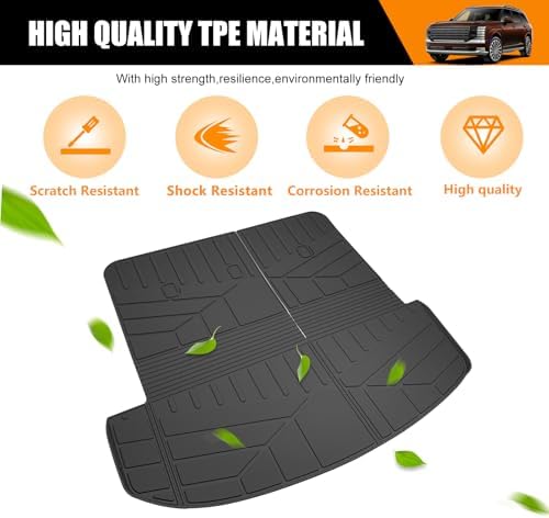 Cargo Mat Compatible with 2026 Hyundai Palisade Cargo Liner Trunk Liner Seatback Protector for Hyundai Palisade Accessories(26 Palisade) - Image 6