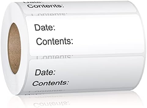 500PCS 1" x 3" Write-On Freezer Labels for Food Containers/Jars by Printholic