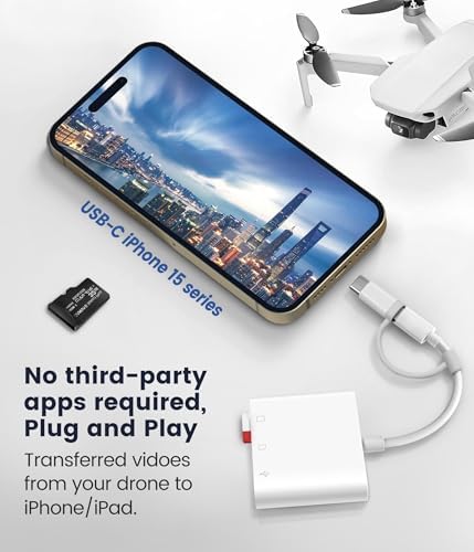 Oyuiasle SD Card Reader for iPhone iPad Trail Camera Viewer 3-in-1 SD Adapter with Dual Slots & USB Port, Memory Card Adapter Dual-connector Design with Lightening&USB-C for Photographers, Plug & Play - Image 4