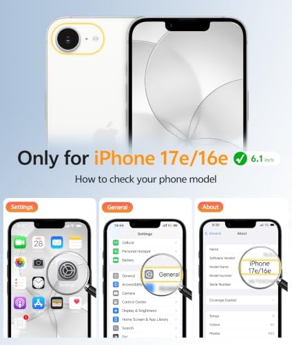 FNTCASE for iPhone 17e/ iPhone 16e Case, Fit for Magsafe, Screen Protector - Image 2