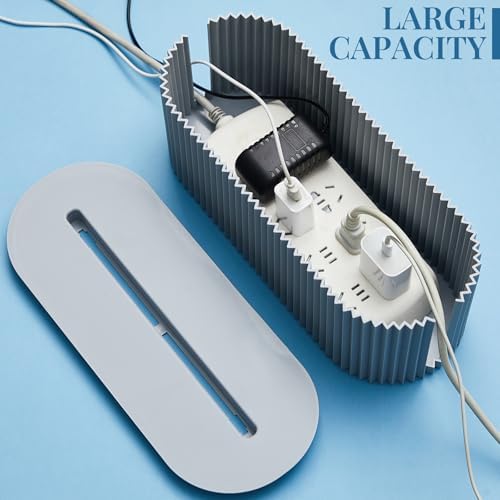 2 Pcs Cable Management Box, Fits Most Power Sockets, 11.8x5.1x4.3 in - Image 3