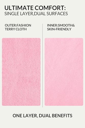 Womens Terry Cloth Cover Up Hooded Swim Cover with Zipper and Pocket - Image 6