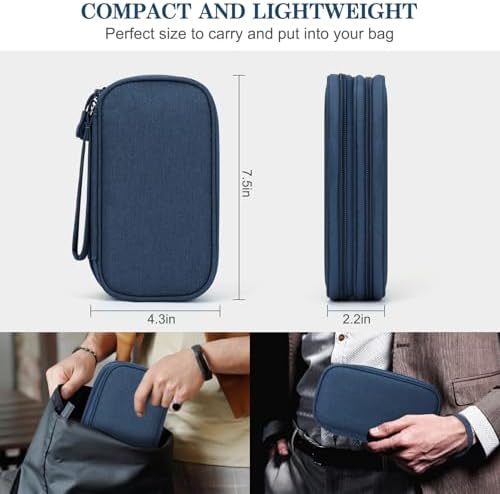 FYY Electronic Organizer, Travel Tech Pouch Bag, Cable Organizer Navy - Image 2