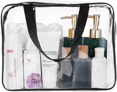 2Pcs Crystal Clear PVC Travel Toiletry Bag Kit for Women Men, Cosmetic Bags - Image 5